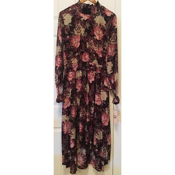 Nanette Lepore Floral Smocked High/Low Dress - Picture 4 of 11